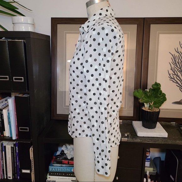 J Crew Cotton Jacquard Popover Shirt - Picture 3 of 6